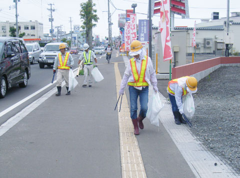 歩道清掃