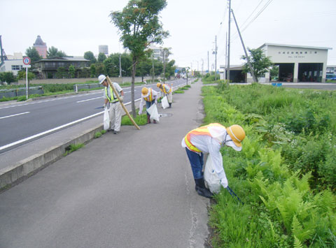 歩道清掃